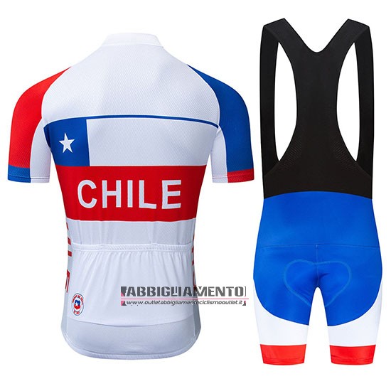 Abbigliamento Chile 2019 Manica Corta e Pantaloncino Con Bretelle Bianco Rosso - Clicca l'immagine per chiudere